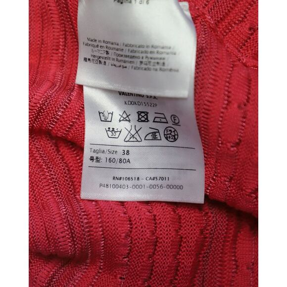 M Missoni Ruffle Knitted Dress in Pink Cotton